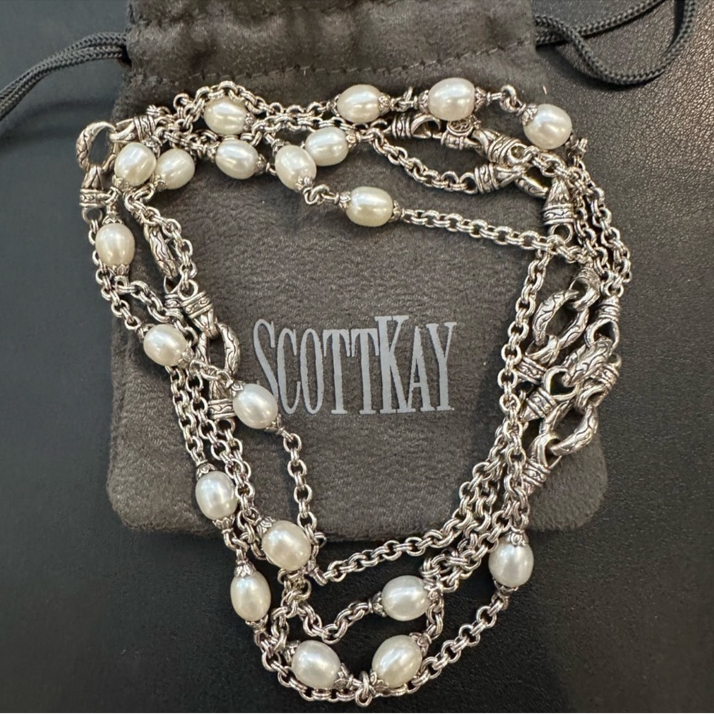 Scott Kay Silver Necklace with Pearls
